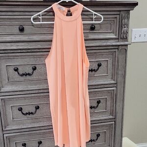 Bishop + Young Coral Halter Dress